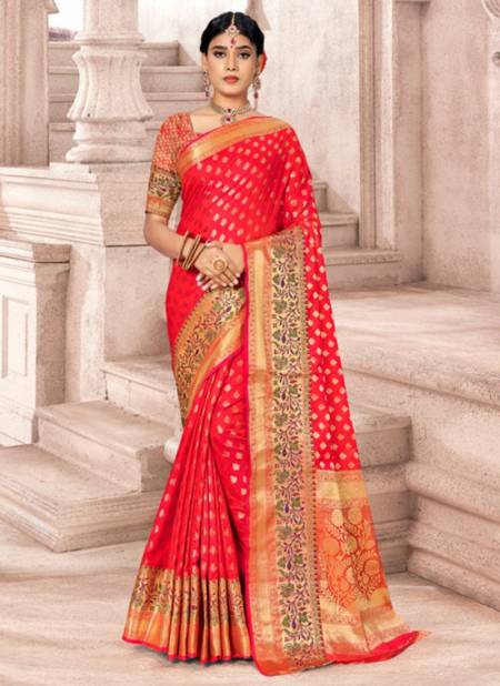 Red MANDAKINI SILK New Exclusive Wear Heavy Silk Latest Saree Collection 1141